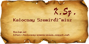 Kalocsay Szemirámisz névjegykártya